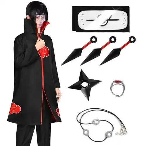 Akatsuki Mantel für Kinder und Erwachsene Unisex Cosplay Kostüm