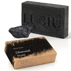 Aktivkohle seife lubiu schwarze seife stueck 100g aktivkohle seife
