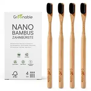 Aktivkohle zahnbuerste greenable nano zahnbuerste bambus