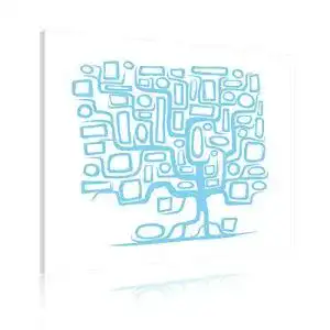 Akustikbild absorpic grafik motiv baum002 farbe blau