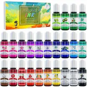 Alcohol ink decorrom alkohol tinte set 24 farben
