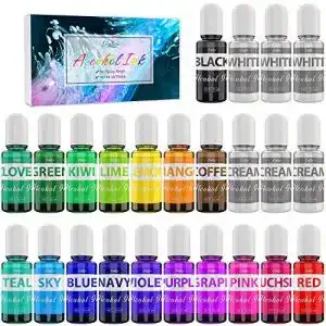 Alcohol ink limino set 24 x 10ml alkohol tinte zur epoxidharz