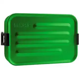Alu brotdose sigg metal box plus s green lunchbox 0 8 l