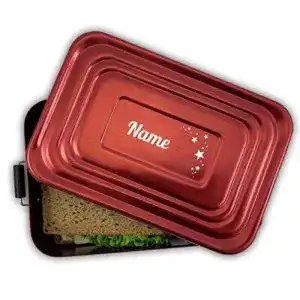 Alu brotdose unikatolo brotdose mit name und motiv rot