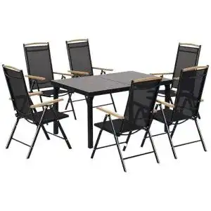 Alu gartenmoebel outsunny sitzgruppe klappbar 7tlg balkonset