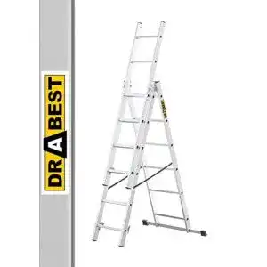 Aluleiter drabest homealuminium leiter 3x6 sprossen