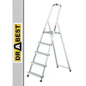 Aluleiter drabest trittleiter klappbar 5 stufen mit ablage 1