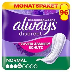 Always slipeinlagen always discreet inkontinenzeinlagen normal