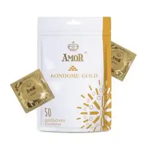 Amor kondom amor premium gold o 53 mm farbe gold 50 st