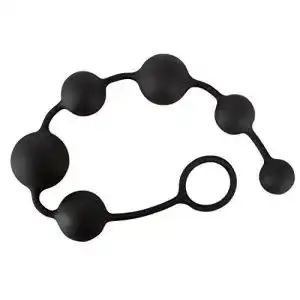 Analkugel black velvets anal beads intensive kette