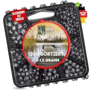 Angelblei zite fishing bleischrot sortiment 120g schrotblei