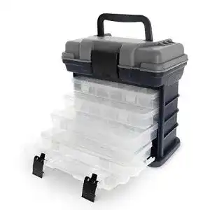 Angelkoffer croch mit 4 aufbewahrungsboxen fuer angelzubehoer