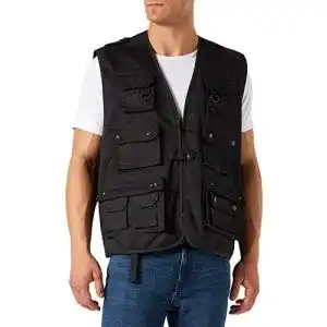 Anglerweste mil tec herren weste schwarz s eu