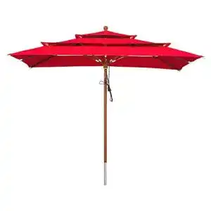 Anndora sonnenschirm anndora 3 lagig 300 x 300 cm eckig