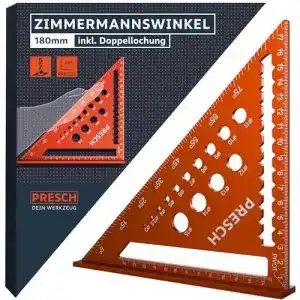 Anschlagwinkeldreieck presch zimmermannswinkel 180mm