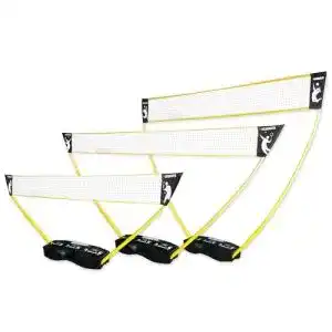 Beachvolleyballnetz hammer 3 in 1 netz set fuer volleyball