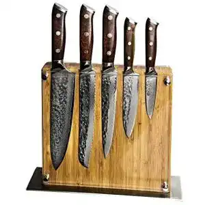 Damastmesser set stallion messerblock damastmesser set