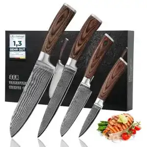 Damastmesser set wakoli edib damastmesser set 4 teilig