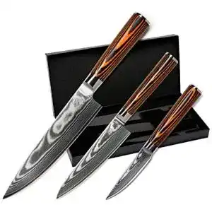 Damastmesser set wolfblood 3er 32 26 und 20cm profi