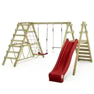 Doppelschaukel mit rutsche wickey kinderschaukel