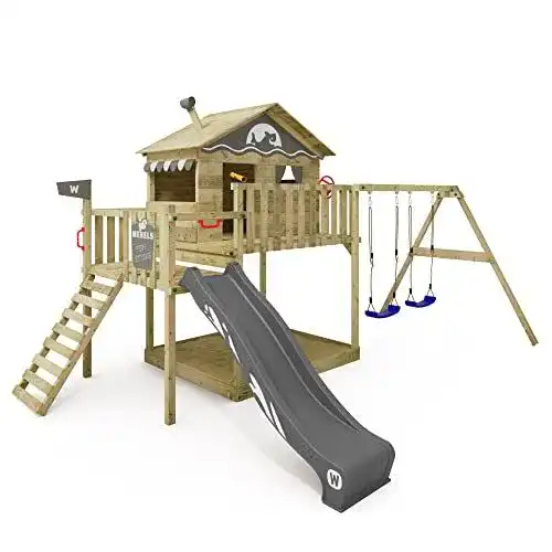 Doppelschaukel mit Rutsche von Wickey – Spielturm und Klettergerüst