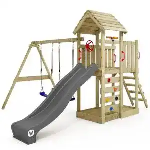 Doppelschaukel mit rutsche wickey spielturm multiflyer