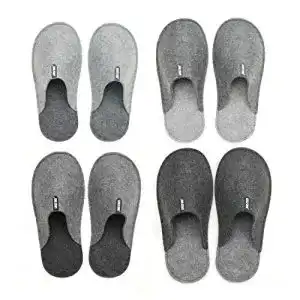 Filzpantoffeln lucky sign 4er gaestehausschuhe unisex