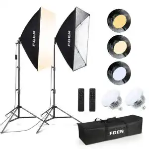 Fotostudio set fgen softbox set fotostudio 85w 2 x 50 x 70cm