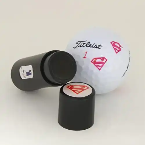 Golfballstempel DB SPARES im Superman-Design