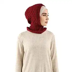 Hijab baitub muslimische frauen winter herbst warm knit hals