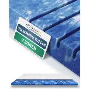 Kaltschaum topper 140 x 200 am qualitaetsmatratzen 7 zonen