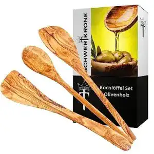 Kochloeffel olivenholz schwertkrone kochloeffel set olivenholz