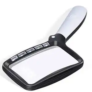 Lupe kaome klappbar lese gross 5 led mit licht 2 fach hand