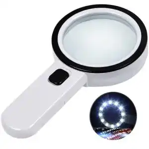 Lupe nazano mit 12 led 30 fache doppelglaslinse beleuchtet