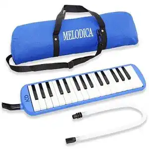 Melodica keepdrum 32 tasten blau mit tasche