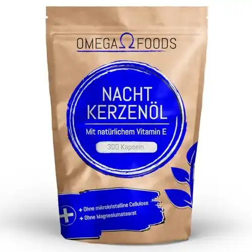 Nachtkerzenöl von Omega Foods 300 hochdosierte Kapseln