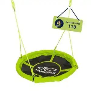 Nestschaukel hudora 110 gruen orangefarbene schaukel