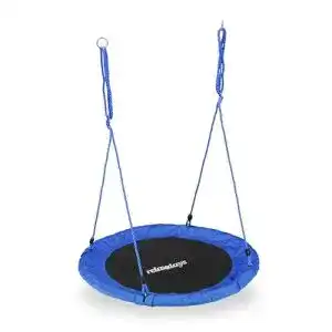 Nestschaukel relaxdays unisex erwachsene blau rund