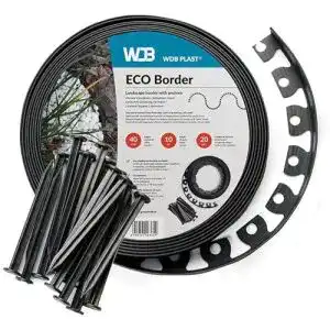 Rasenkante wdb flexible aus kunststoff 10m lang 4cm hoch