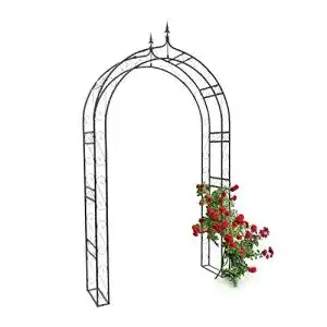 Rosenbogen relaxdays mit spitze hbt 242 x 138 x 355 cm