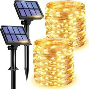 Solar lichterkette litogo 2 stueck solar lichterkette aussen 12m