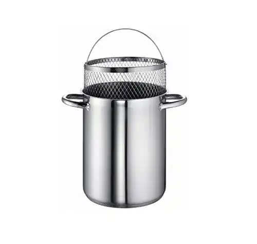 Pentola Per Asparagi Rohe Germany 16 Cm In Acciaio Inox, Con Inserto, Fondo Multistrato, Adatta A Induzione E Vetroceramica