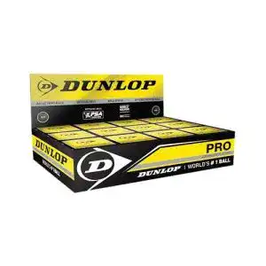 Squashbaelle dunlop sports pro doppel gelb 12 stueck