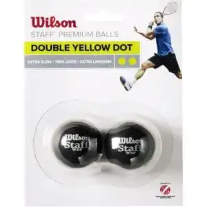 Squashbaelle wilson staff squash 2 ball gelb ii 2 stueck