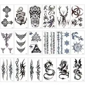 Temporaere tattoos konsait 18 blaetter temporaer taetowierung 1