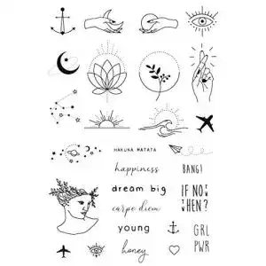 Temporaere tattoos tatsy tattoo set schlichte motive 1