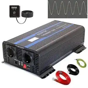 Wechselrichter 1 500 w erayak spannungswandler 12v auf 230v 1