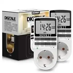 Zeitschaltuhr novkit 2x digitale steckdose