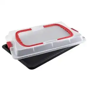 Backblech dr oetker mit transporthaube bake go 3in1