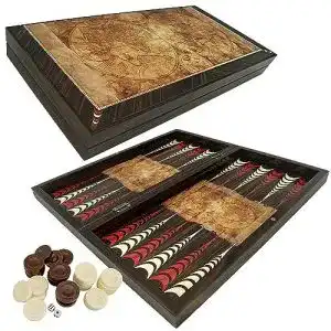 Backgammon holz primoliving deluxe holz spielset globe xxl